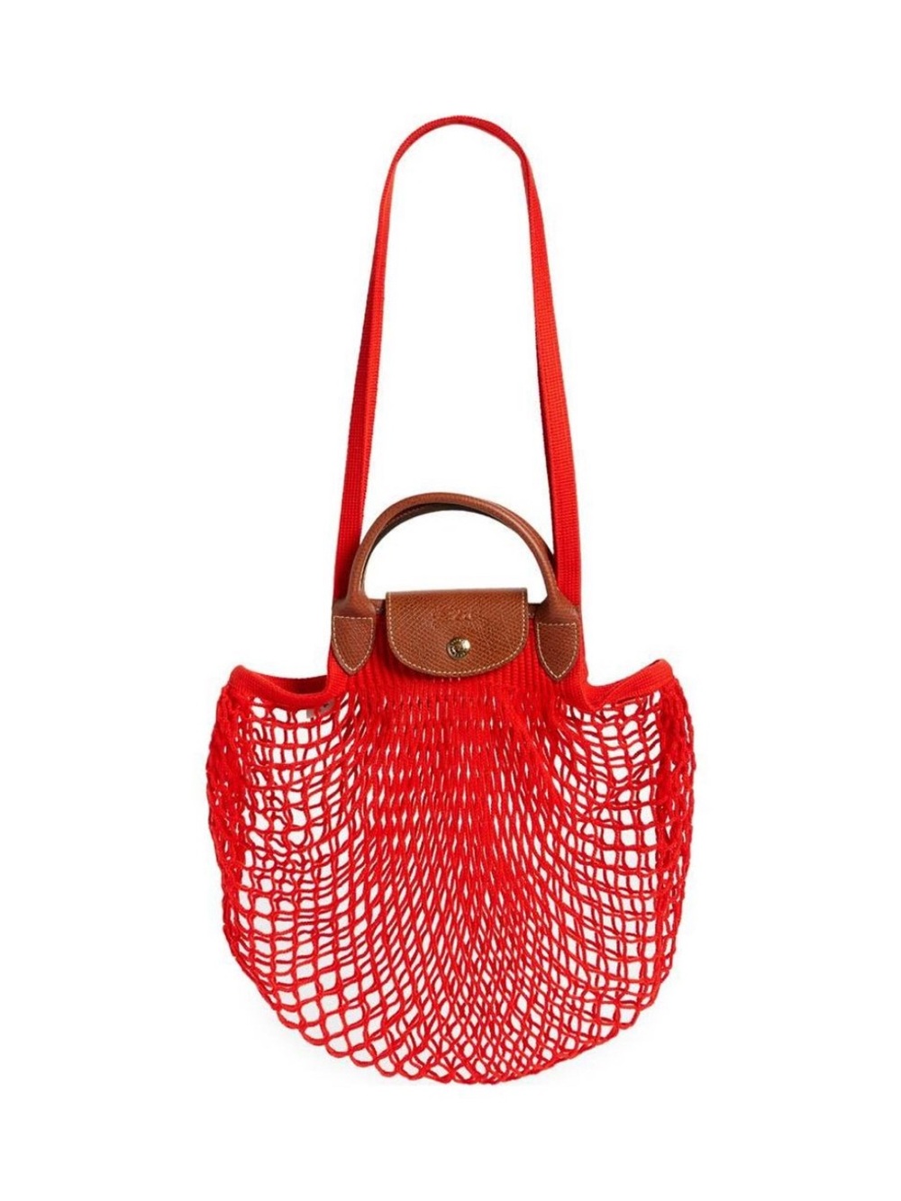 Longchamp Le Pliage Filet Bag in Red